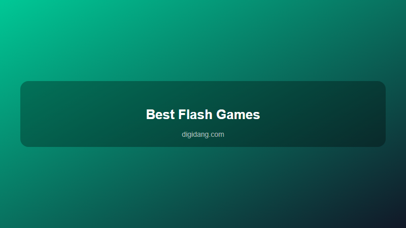 Best Flash Games That Defined Browser Gaming