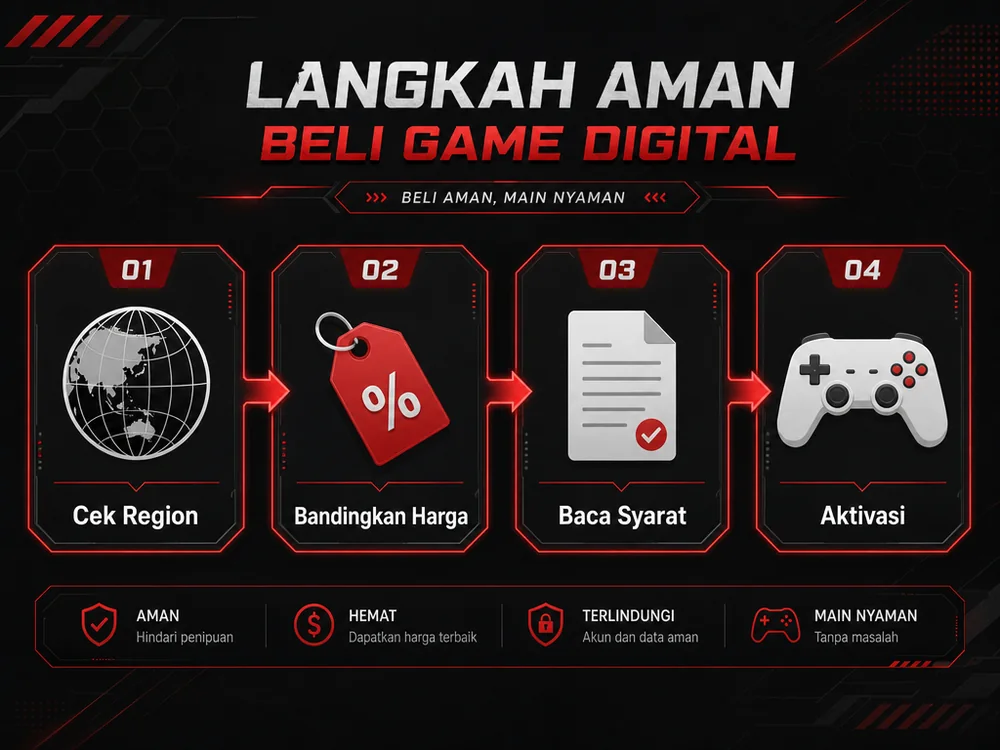 Alur aman cara beli game digital murah sebelum aktivasi