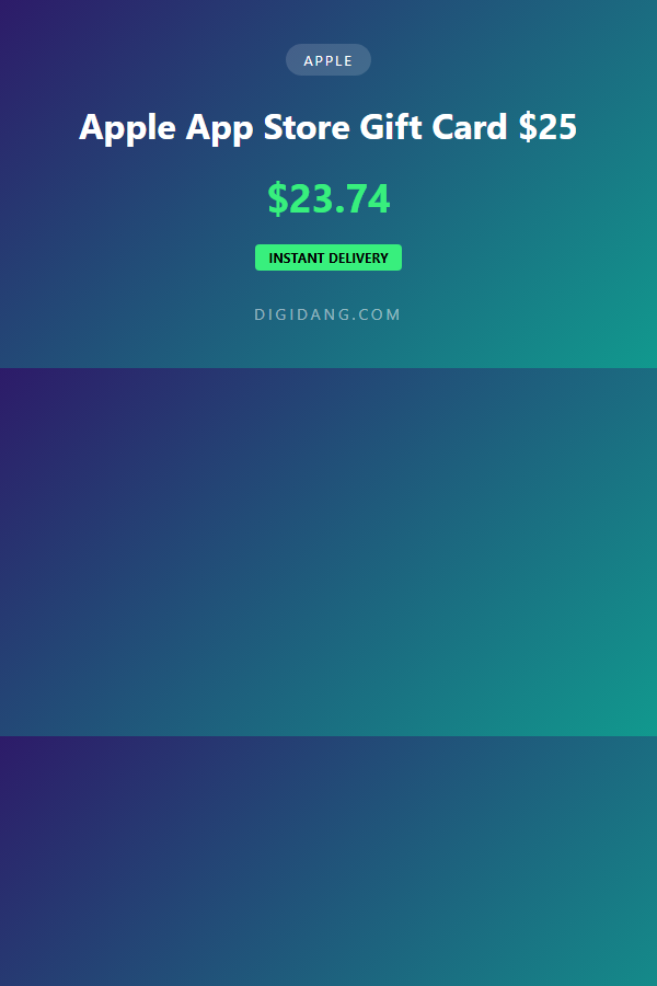 Apple App Store Gift Card $25