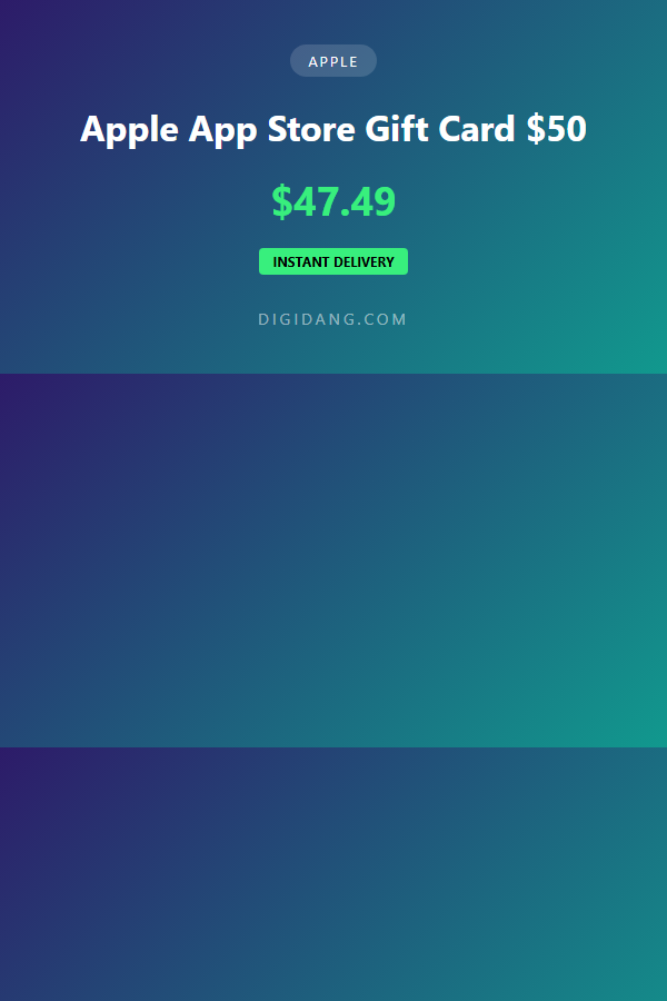 Apple App Store Gift Card $50