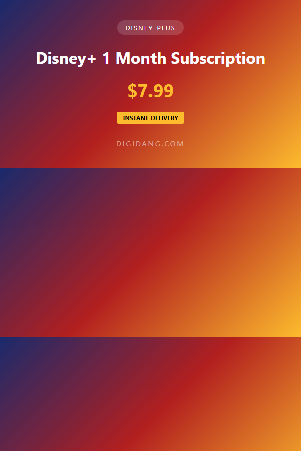 Disney+ 1 Month Subscription