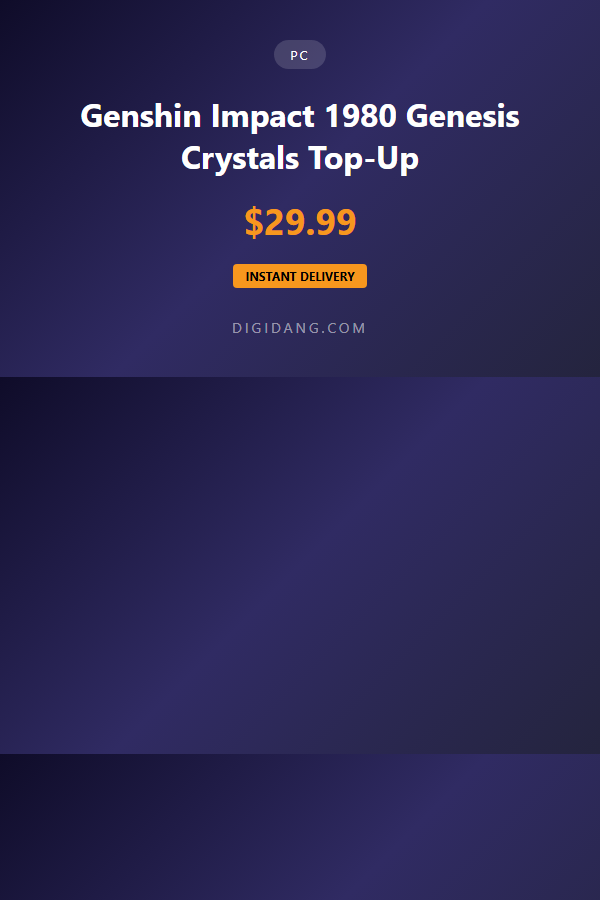 Genshin Impact 1980 Genesis Crystals Top-Up