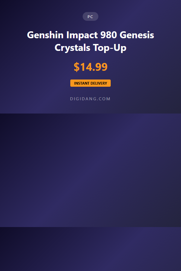 Genshin Impact 980 Genesis Crystals Top-Up