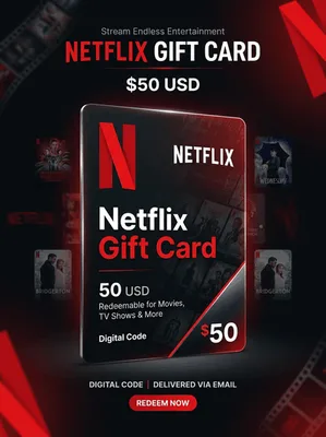 Kartu Hadiah Netflix - $50 USD