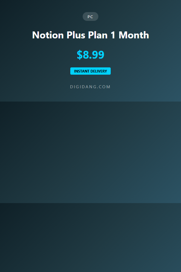 Notion Plus Plan 1 Month