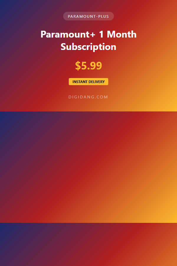 Paramount+ 1 Month Subscription