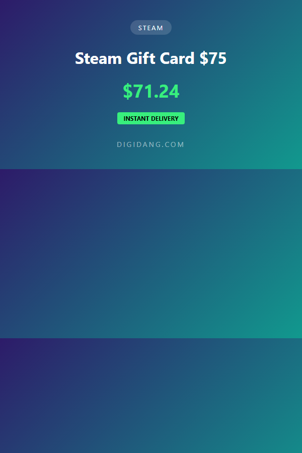 Steam Gift Card $75