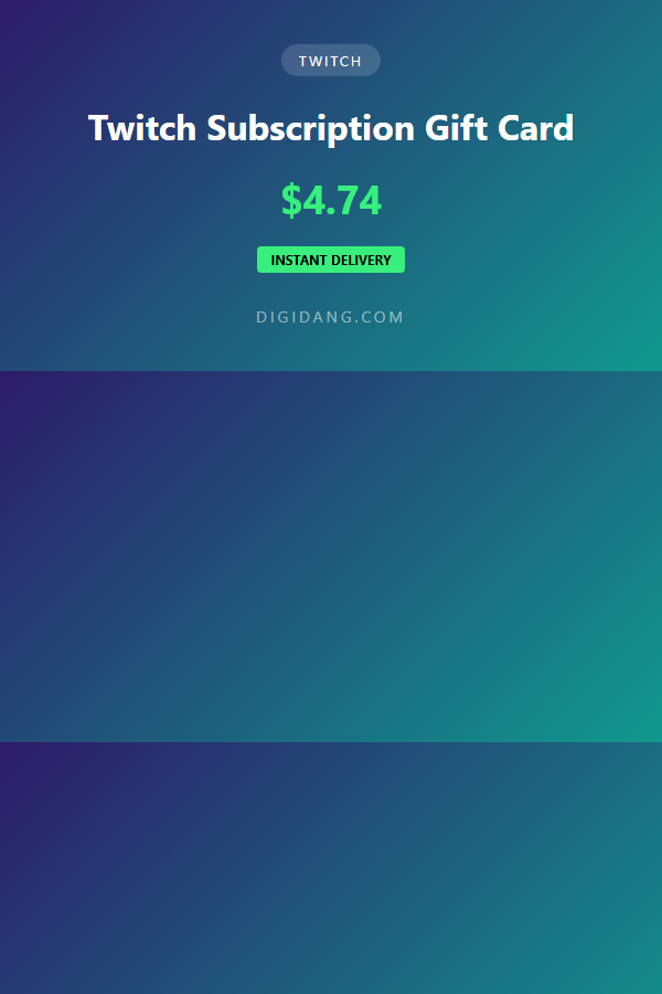 Twitch Subscription Gift Card